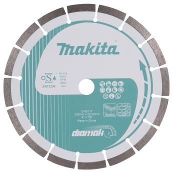 Makita - kotouč řezný diamantový segmentový Diamak 230x22.23mm 10 ks D-80117-10
