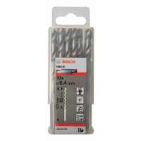 BOSCH Vrtáky do kovu HSS-G, DIN 338, 10 ks 2608595335