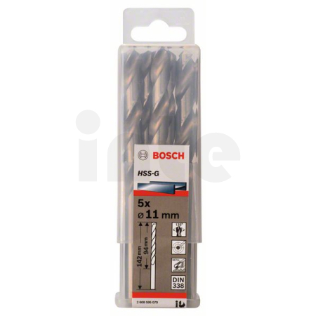 BOSCH Vrtáky do kovu HSS-G, DIN 338, 5 ks 2608595079