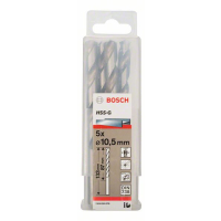 BOSCH Vrtáky do kovu HSS-G, DIN 338, 5 ks 2608595078