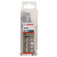 BOSCH Vrtáky do kovu HSS-G, DIN 338, 5 ks 2608595072
