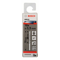 BOSCH Vrtáky do kovu HSS-G, DIN 338, 10 ks 2608595058