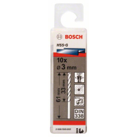 BOSCH Vrtáky do kovu HSS-G, DIN 338, 10 ks 2608595055