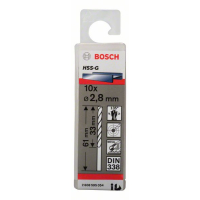 BOSCH Vrták do kovu PRO Metal HSS-G standardní délky, 2,8 × 33 × 61 mm, 10 ks 2608595054
