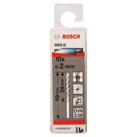 BOSCH Vrtáky do kovu HSS-G, DIN 338, 10 ks 2608595051