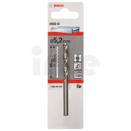 BOSCH Vrtáky do kovu HSS-G, DIN 338 2608585924