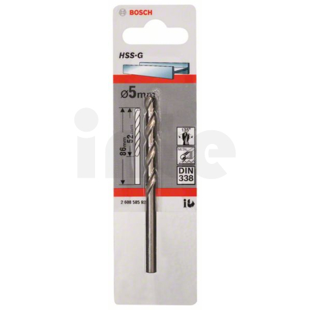 BOSCH Vrtáky do kovu HSS-G, DIN 338 2608585922