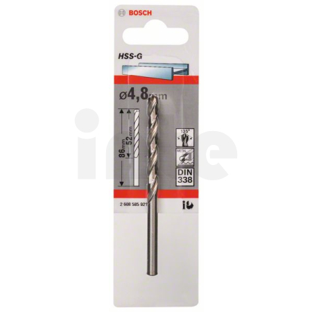 BOSCH Vrtáky do kovu HSS-G, DIN 338 2608585921