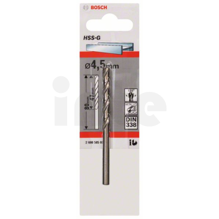 BOSCH Vrtáky do kovu HSS-G, DIN 338 2608585920