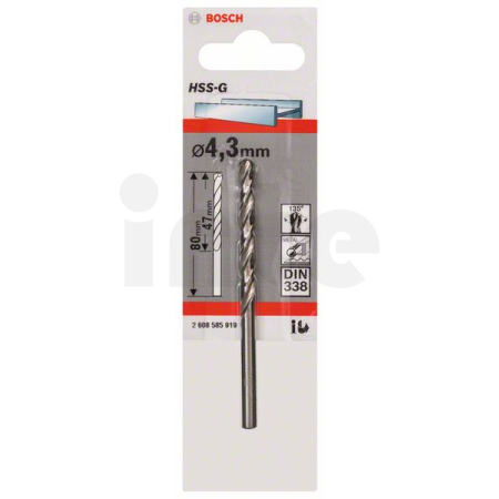 BOSCH Vrtáky do kovu HSS-G, DIN 338 2608585919