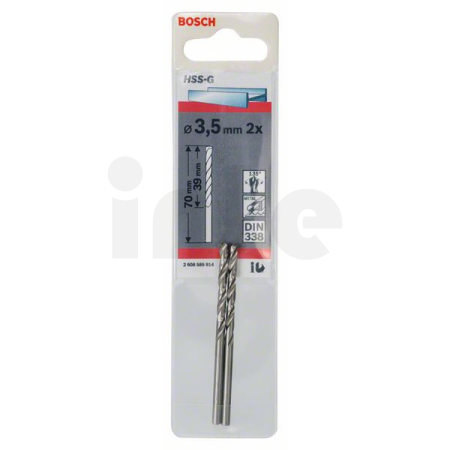 BOSCH Vrtáky do kovu HSS-G, DIN 338, 2 ks 2608585914