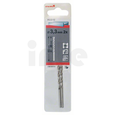 BOSCH Vrtáky do kovu HSS-G, DIN 338, 2 ks 2608585913