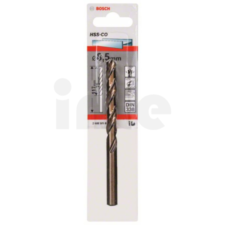 BOSCH Vrtáky do kovu HSS-Co, DIN 338 2608585861