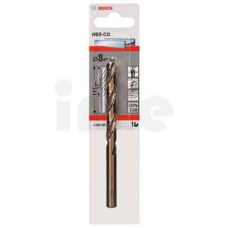 BOSCH Vrtáky do kovu HSS-Co, DIN 338 2608585860