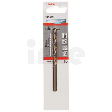 BOSCH Vrtáky do kovu HSS-Co, DIN 338 2608585856