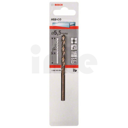 BOSCH Vrtáky do kovu HSS-Co, DIN 338 2608585854