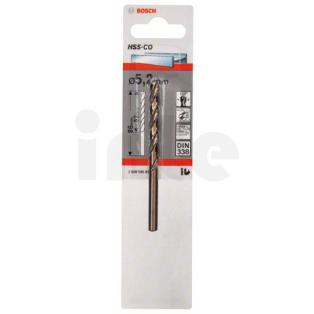 BOSCH Vrtáky do kovu HSS-Co, DIN 338 2608585853