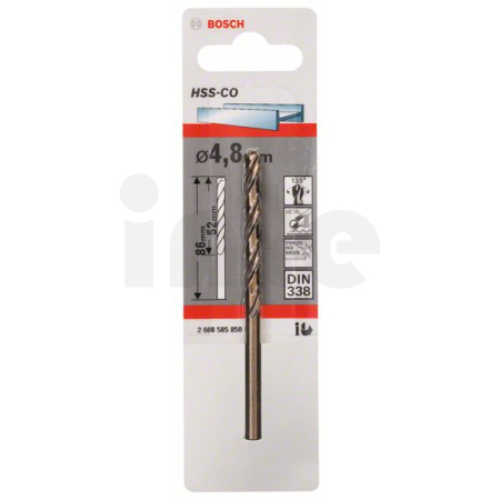 BOSCH Vrtáky do kovu HSS-Co, DIN 338 2608585850