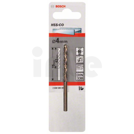 BOSCH Vrtáky do kovu HSS-Co, DIN 338 2608585846