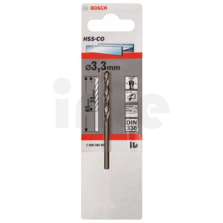 BOSCH Vrtáky do kovu HSS-Co, DIN 338 2608585844