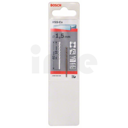 BOSCH Vrtáky do kovu HSS-Co, DIN 338 2608585839