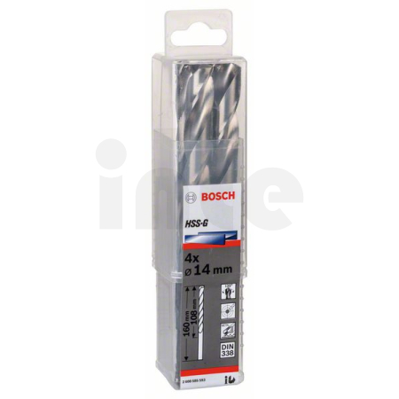BOSCH Vrtáky do kovu HSS-G, DIN 338, 4 ks 2608585593