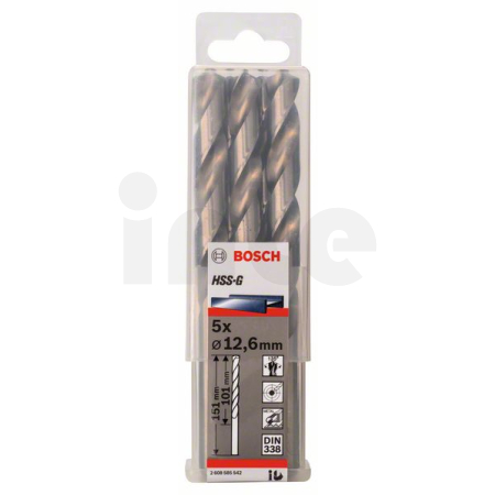 BOSCH Vrtáky do kovu HSS-G, DIN 338, 5 ks 2608585542