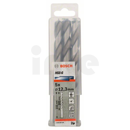 BOSCH Vrtáky do kovu HSS-G, DIN 338, 5 ks 2608585540