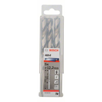 BOSCH Vrtáky do kovu HSS-G, DIN 338, 5 ks 2608585539