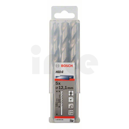 BOSCH Vrtáky do kovu HSS-G, DIN 338, 5 ks 2608585538