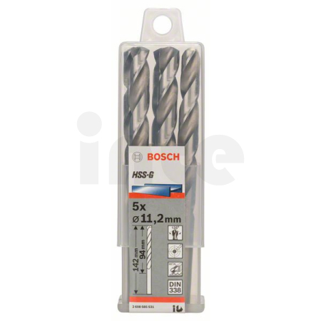 BOSCH Vrtáky do kovu HSS-G, DIN 338, 5 ks 2608585531