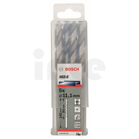 BOSCH Vrtáky do kovu HSS-G, DIN 338, 5 ks 2608585530
