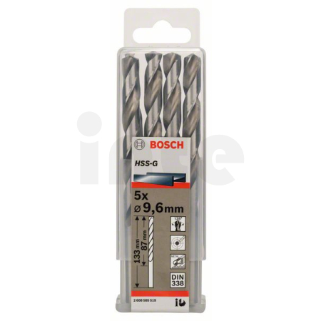 BOSCH Vrtáky do kovu HSS-G, DIN 338, 5 ks 2608585519