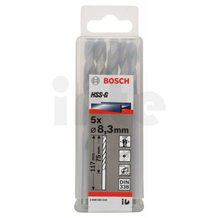 BOSCH Vrtáky do kovu HSS-G, DIN 338, 5 ks 2608585510