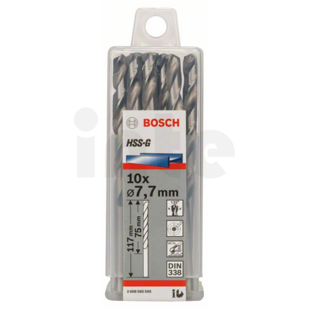 BOSCH Vrtáky do kovu HSS-G, DIN 338, 10 ks 2608585505
