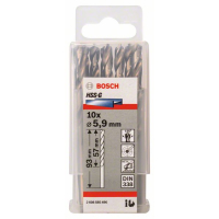 BOSCH Vrták do kovu PRO Metal HSS-G standardní délky, 5,9 × 57 × 93 mm, 10 ks 2608585496