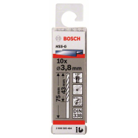BOSCH Vrtáky do kovu HSS-G, DIN 338, 10 ks 2608585484