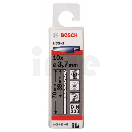 BOSCH Vrtáky do kovu HSS-G, DIN 338, 10 ks 2608585483