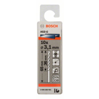 BOSCH Vrtáky do kovu HSS-G, DIN 338, 10 ks 2608585481