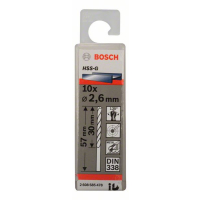 BOSCH Vrtáky do kovu HSS-G, DIN 338, 10 ks 2608585478