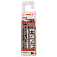BOSCH Vrtáky do kovu HSS-G, DIN 338, 10 ks 2608585475
