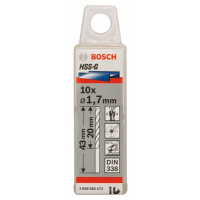 BOSCH Vrtáky do kovu HSS-G, DIN 338, 10 ks 2608585472