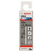 BOSCH Vrták do kovu PRO Metal HSS-G standardní délky, 1,4 × 18 × 40 mm, 10 ks 2608585470