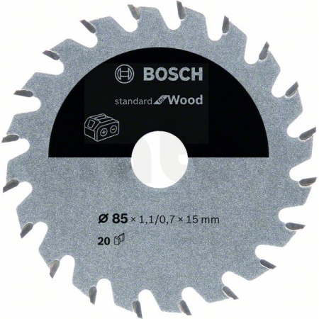 BOSCH Pilový kotouč Standard for Wood pro akumulátorové pily 85×1,1/0,7×15 T20 2608837666