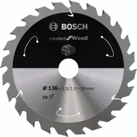 BOSCH Pilový kotouč Standard for Wood pro akumulátorové pily 136 × 1,5/1 × 20 T24 2608837668