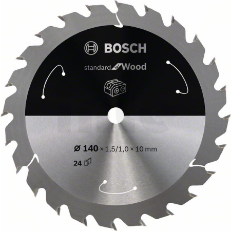 BOSCH Pilový kotouč Standard for Wood pro akumulátorové pily 140 × 1,5/1 × 10 T24 2608837669