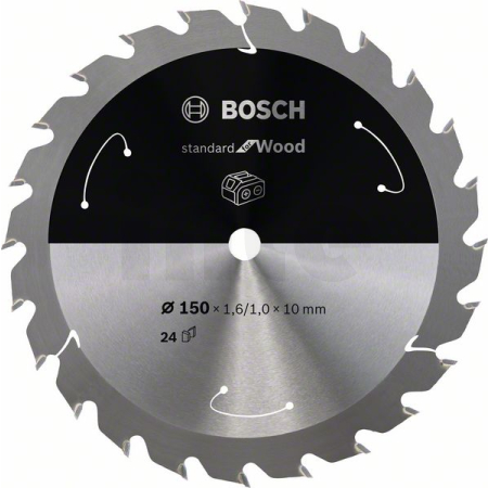 BOSCH Pilový kotouč Standard for Wood pro akumulátorové pily 150 × 1,6/1 × 10 T24 2608837673