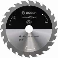 BOSCH Pilový kotouč Standard for Wood pro akumulátorové pily 150 × 1,6/1 × 20 T24 2608837674