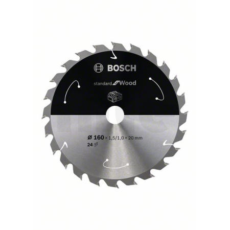 BOSCH Pilový kotouč Standard for Wood pro akumulátorové pily 160 × 1,5/1 × 20 T24 2608837676