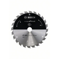 BOSCH Pilový kotouč Standard for Wood pro akumulátorové pily 160 × 1,5/1 × 20 T24 2608837676